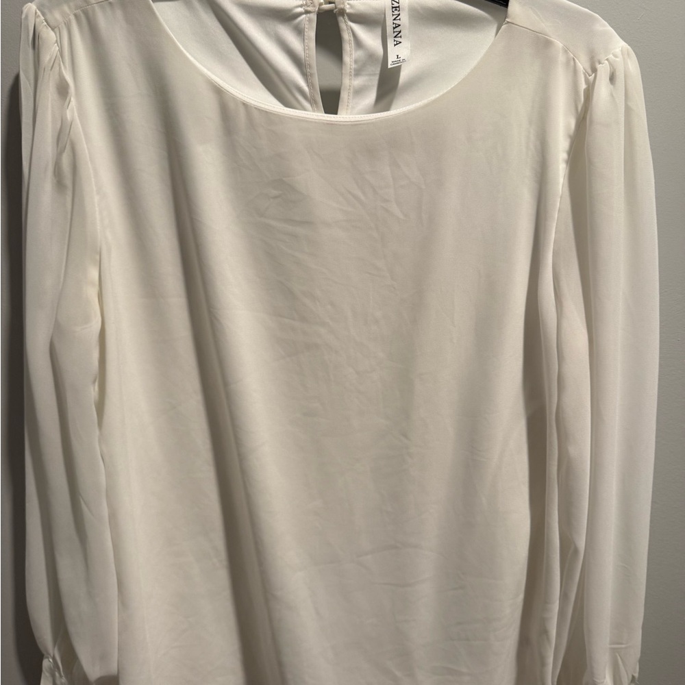 Zenana Outfitters White Blouse for Women